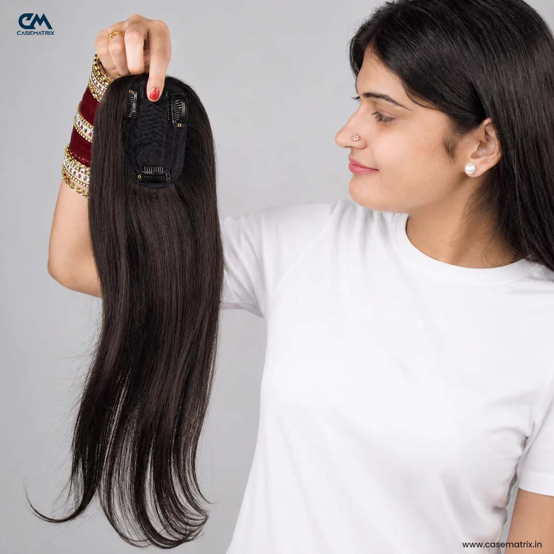 Lace Hair Topper – 18 Inch, Crown & Part Line Coverage for Thinning Hair