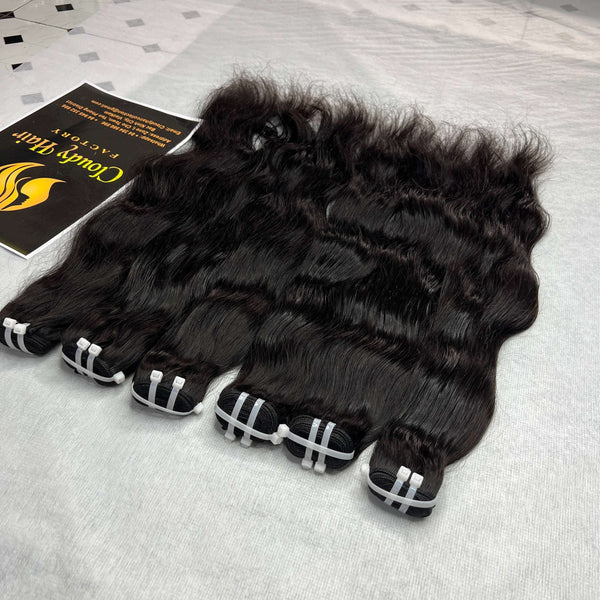Natural Wavy Vietnamese Raw Aligned Human Hair
