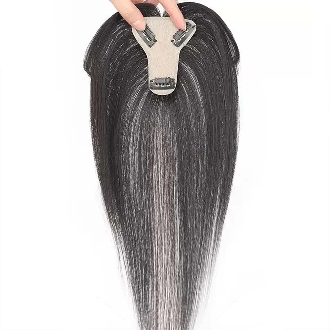 T-Part Silk Base Hair Topper – Centre Part Crown Coverage, 10 Inch, 2.8×3.2 Base
