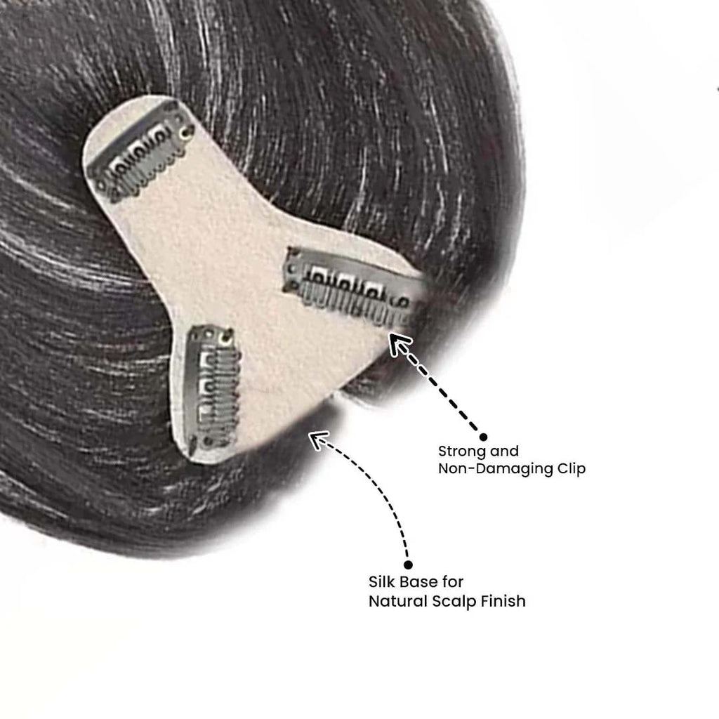 T-Part Silk Base Hair Topper – Centre Part Crown Coverage, 10 Inch, 2.8×3.2 Base