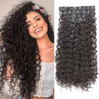 4 Pcs Set 11 Clip In Hair Extensions (Curly)