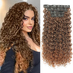 4 Pcs Set 11 Clip In Hair Extensions (Curly)