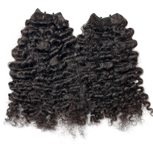 100% Indian Curly Virgin Human Hair Extensions