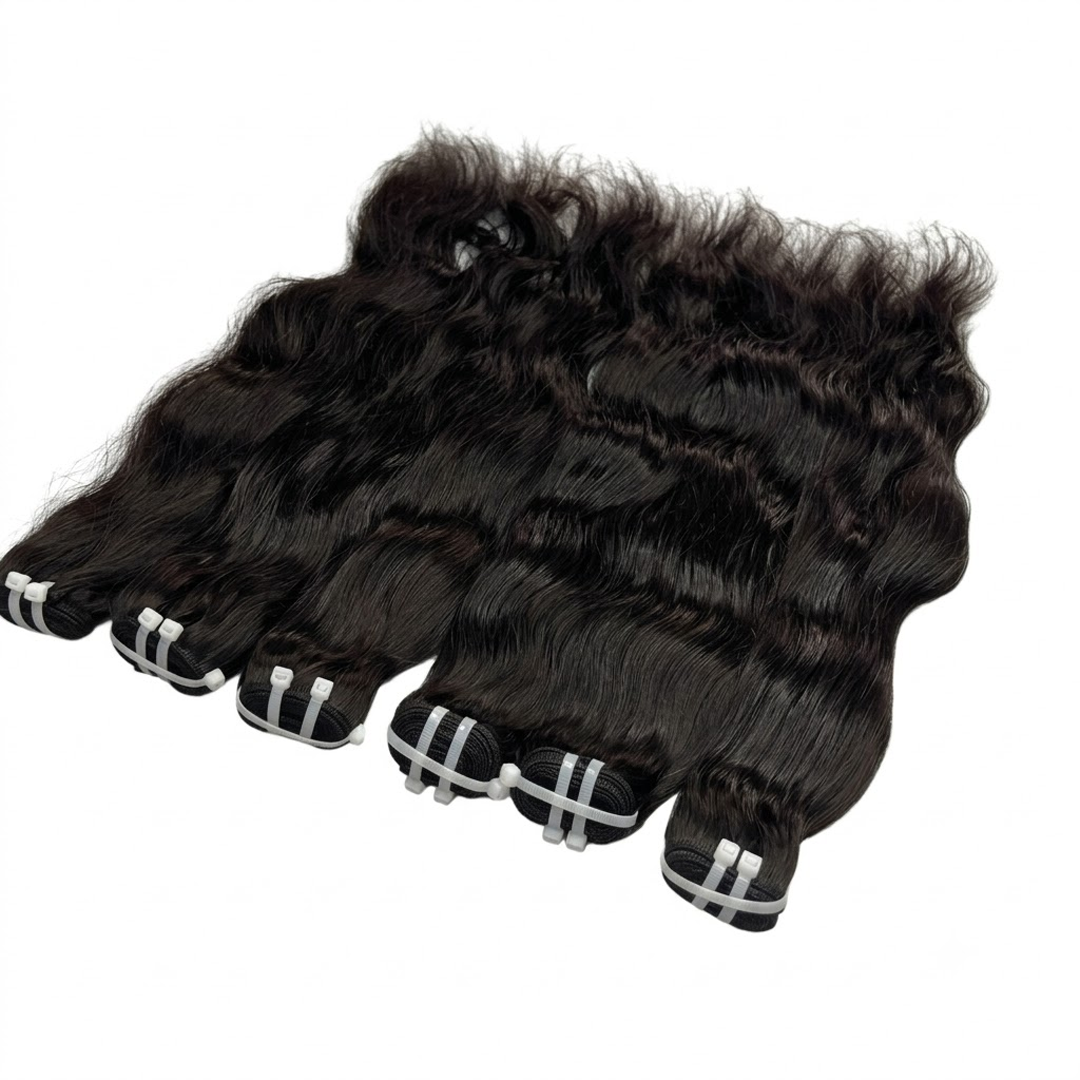 Natural Wavy Vietnamese Raw Aligned Human Hair