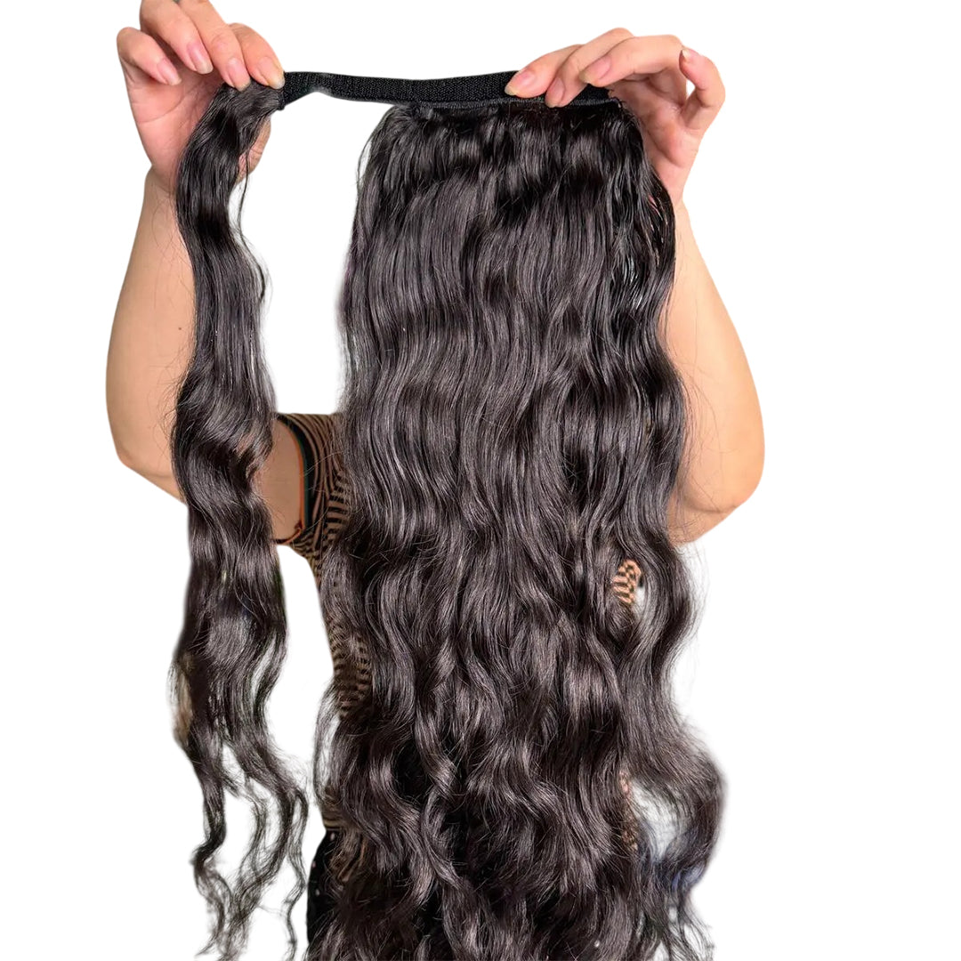 Natural Wavy Stick Pre-Bonded Ponytail Extension