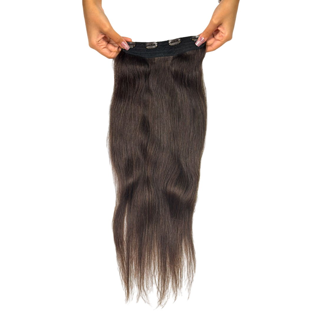 1 Piece 4 Clip-In Straight Hair Extension - Black
