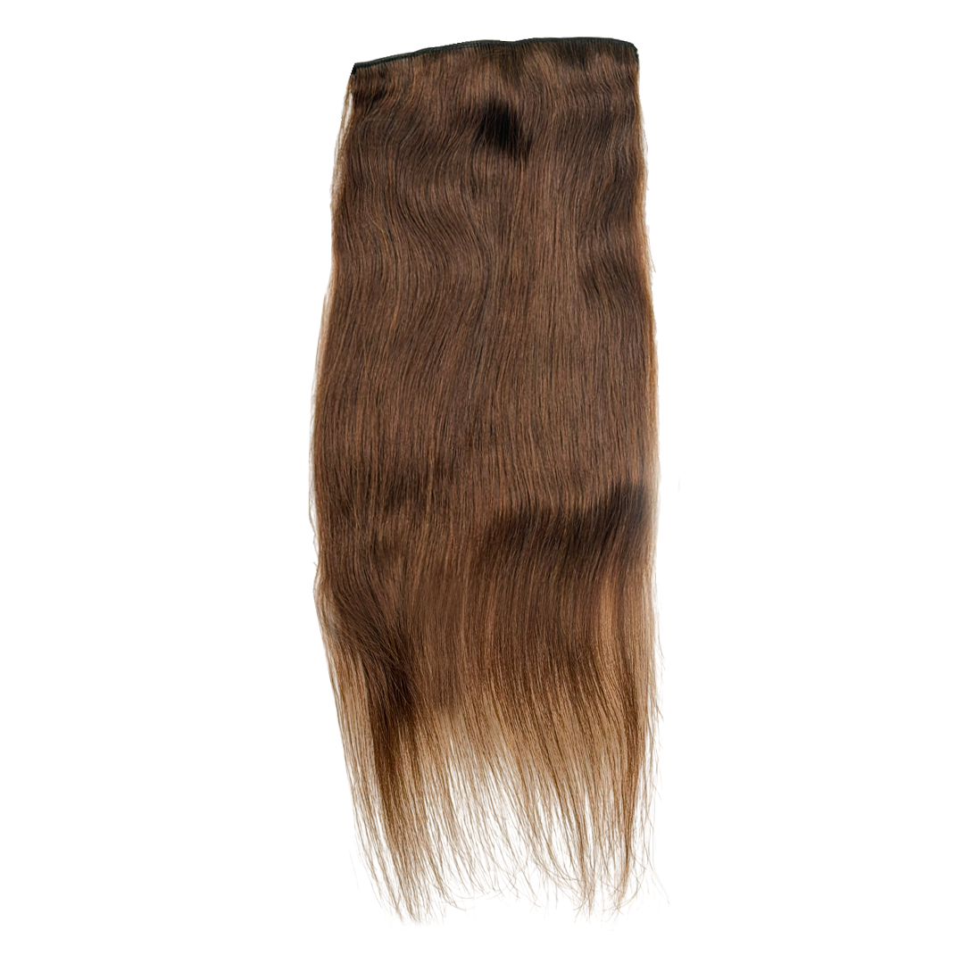 1 Piece 4 Clip-In Straight Hair Extension - Brown
